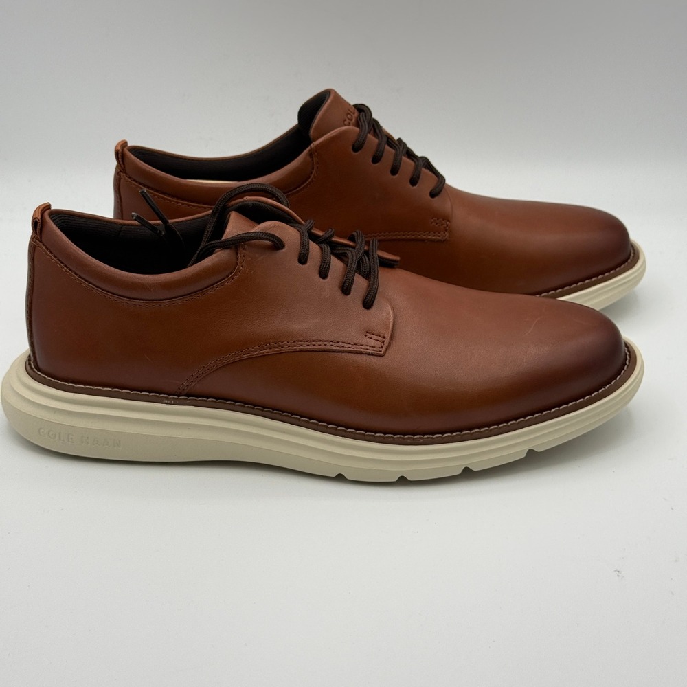 Cole Haan Grand+ Ultra OX Shoes Mens Size 8 British Tan Ivory Casual C39955